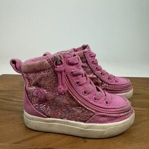 Little‎ Kids Pink Print Sparkly Billy Classic Lace High Casual Sneakers Size 6 C